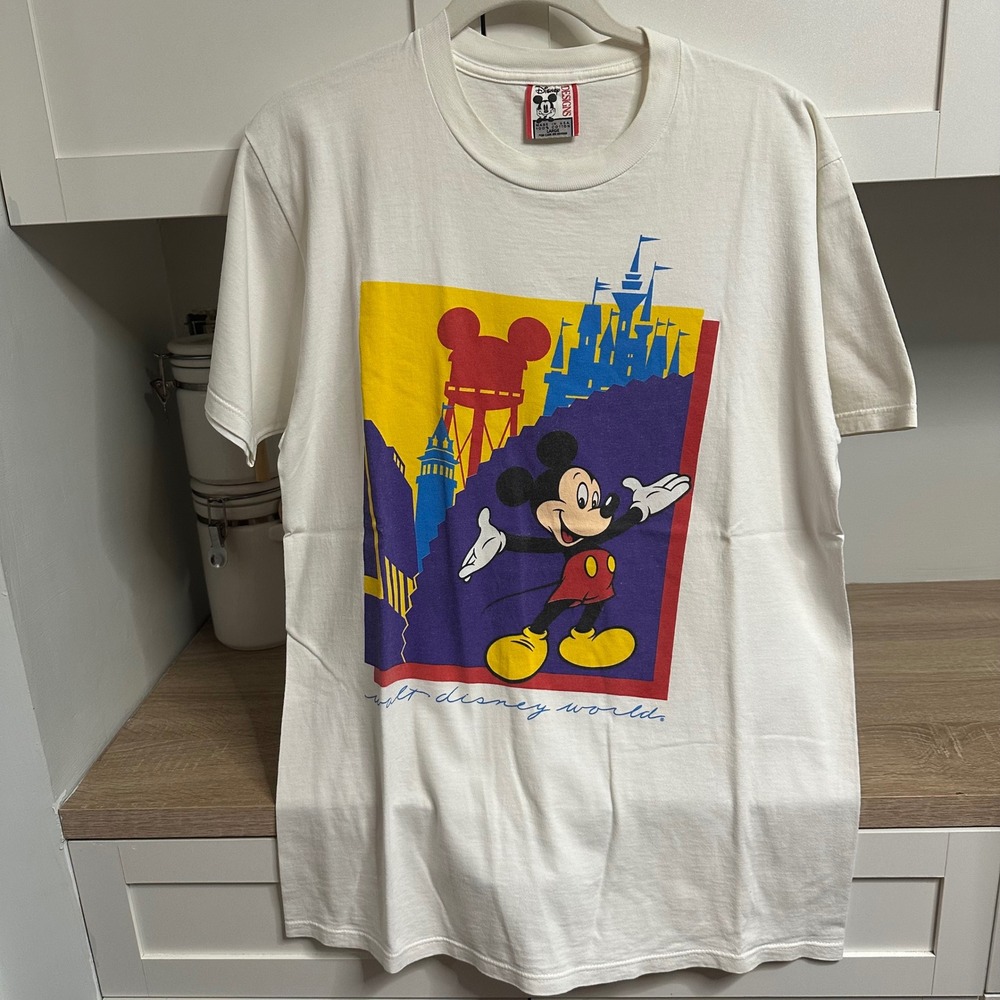 Vintage 90s Disney Designs T-Shirt Unisex L Mickey Mouse Walt Disney World USA